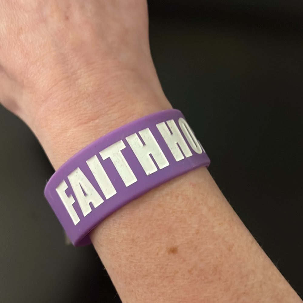 “Faith Hope Love” Rubber Bracelet